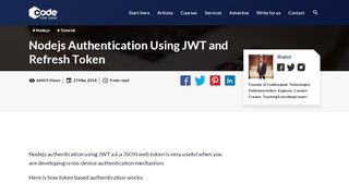 
                            5. Nodejs Authentication Using JWT and Refresh Token – Codeforgeek