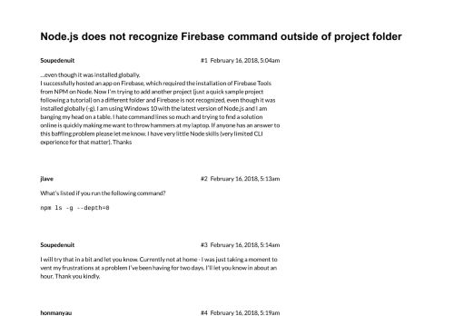 
                            13. Node.js does not recognize Firebase command outside of project ...