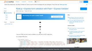 
                            9. Node.js + Express form validation with Flash + Express-Validator ...