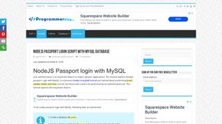 
                            7. NodeJS Passport login script with MySQL database