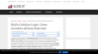 
                            3. NoiPa Cedolino Login: Come Accedere all'Area Riservata - icer.it