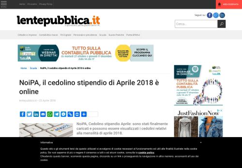 
                            4. NoiPA, il cedolino stipendio di Aprile 2018 è online - lentepubblica