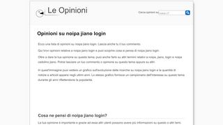 
                            12. Noipa Jiano Login - Le Opinioni