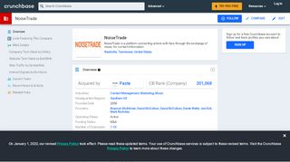 
                            11. NoiseTrade | Crunchbase