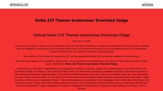 
                            10. Nokia 310 Themen kostenloser Download Zedge
