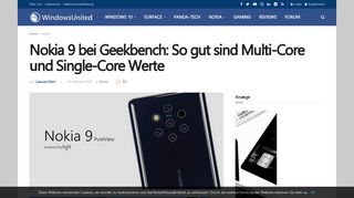 
                            11. Nokia 9 bei Geekbench: So gut sind Multi-Core und Single-Core ...