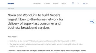
                            9. Nokia and WorldLink to build Nepal's largest fiber-to-the-home ...