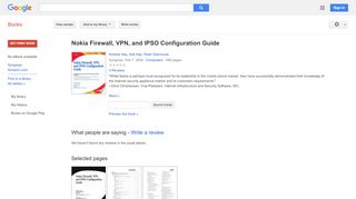 
                            10. Nokia Firewall, VPN, and IPSO Configuration Guide