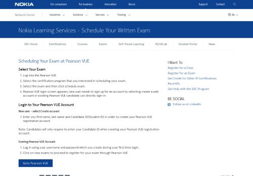 
                            9. Nokia Learning Services - Schedule Your Written Exam | Nokia ...