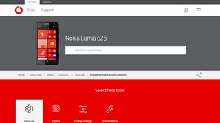 
                            6. Nokia Lumia 625 - Activate Microsoft account on phone | Vodafone ...