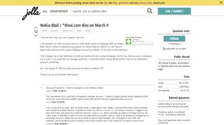 
                            10. Nokia-Mail / *@ovi.com dies on March 9 - together.jolla.com