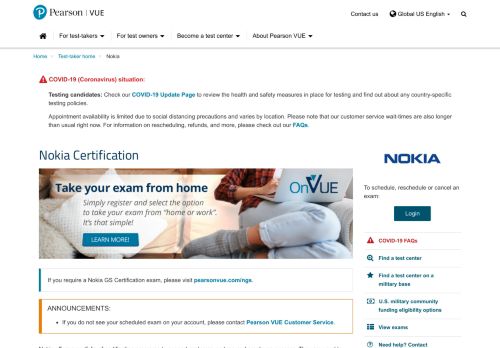 
                            12. Nokia :: Pearson VUE