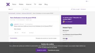 
                            8. Nom d'utilisateur et mot de passe PPPOE | Proximus FR