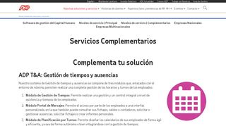 
                            5. Nómina y RR.HH. de ADP| Niveles de servicios complementarios