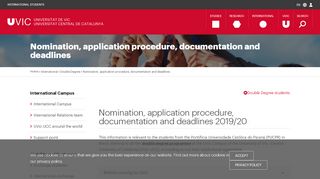 
                            10. Nomination, application procedure, documentation and deadlines | UVic