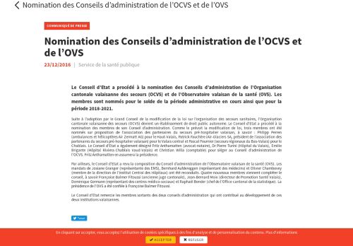 
                            9. Nomination des Conseils d'administration de l'OCVS et de l'OVS ...