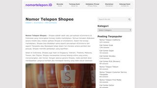 
                            13. Nomor Telepon Shopee • Customer Service Shopee - nomortelepon.ID