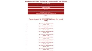 
                            3. Nomor terakhir di SINGAPORE (Selasa dan Jumat ... - Indo WLA Toto