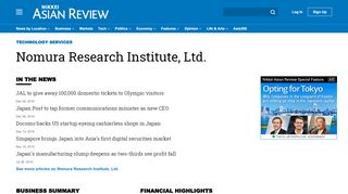 
                            13. Nomura Research Institute, Ltd. - Nikkei Asian Review