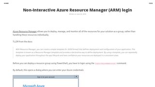 
                            7. Non-Interactive Azure Resource Manager (ARM) login | Alexander ...
