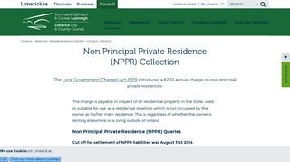 
                            7. Non Principal Private Residence (NPPR) Collection | Limerick.ie