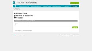 
                            2. Non ricordi la tua password? - My Tiscali