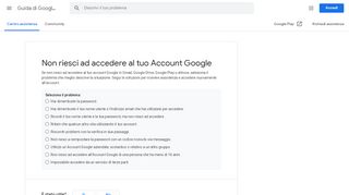 
                            6. Non riesci ad accedere al tuo Account Google - Guida di Google Play