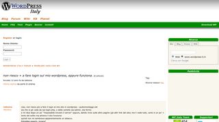 
                            9. non riesco + a fare login sul mio wordpress, eppure funziona ...