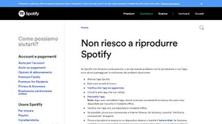 
                            7. Non riesco a riprodurre Spotify. - Spotify