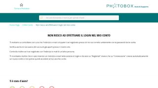 
                            9. Non riesco ad effettuare il login nel mio conto - Photobox Aiuto ...