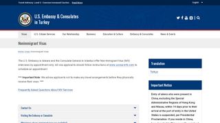 
                            6. Nonimmigrant Visas | U.S. Embassy & Consulates in Turkey
