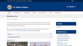 
                            7. Nonimmigrant Visas | U.S. Embassy in Bulgaria