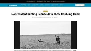 
                            8. Nonresident hunting license data show troubling trend | GF&P ...