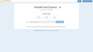 
                            11. NoodleTools Express - Noodletools - Sign In