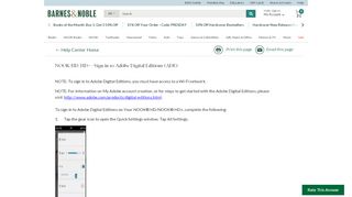 
                            5. NOOK HD/HD+ - Sign in to Adobe Digital Editions (ADE)