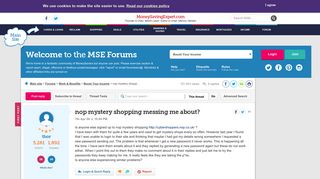 
                            11. nop mystery shopping messing me about? - MoneySavingExpert.com Forums