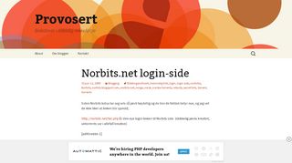 
                            10. Norbits.net login-side | Provosert
