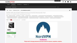 
                            7. NORD VPN ACCOUNTS With Premium Email & Passwords ...