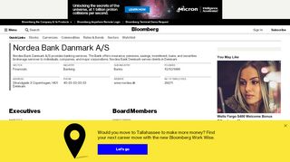 
                            11. Nordea Bank Danmark A/S: Company Profile - Bloomberg