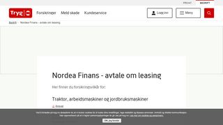 
                            13. Nordea Finans - avtale om leasing | Tryg Forsikring