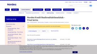 
                            4. Nordea Kredit Realkreditaktieselskab - Final terms | nordea.com