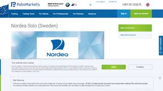 
                            8. Nordea Solo (Sweden) - (payment system) - RoboMarkets
