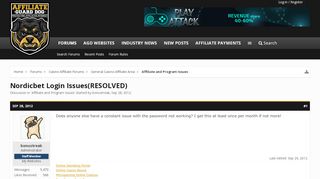 
                            9. Nordicbet Login Issues(RESOLVED) | Affiliate Guard Dog - Casino ...
