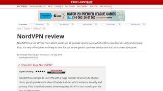 
                            8. NordVPN review - Tech Advisor