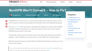 
                            9. NordVPN won't connect? Solutions & Fixes | VPNT.com - VPN Teacher