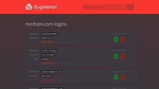 
                            13. nordvpn.com passwords - BugMeNot