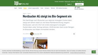 
                            8. Nordzucker AG steigt ins Bio-Segment ein - News - Markt - top agrar ...