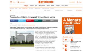 
                            5. Nordzucker: Rüben-Lieferverträge erstmals online | agrarheute.com