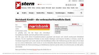 
                            8. Norisbank Kredit: Jetzt Günstigen-Zins sichern, Stand: Februar 2019