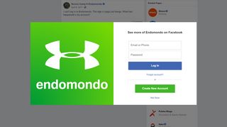 
                            5. Norma Canty - I can't log in to Endomondo. The sign in... | Facebook